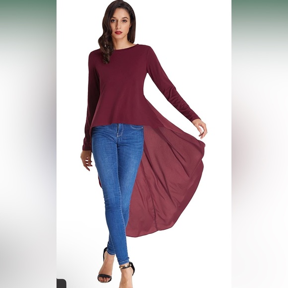 Long sleeve high low tunic blouse! NWOT! - Picture 7 of 9